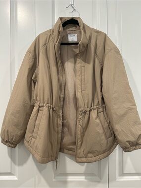Old Navy Active Neutral Tan Cinched-Waist Jacket